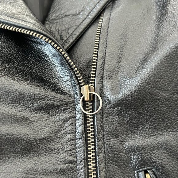 Real leather biking / moto style jacket - Picture 5 of 5